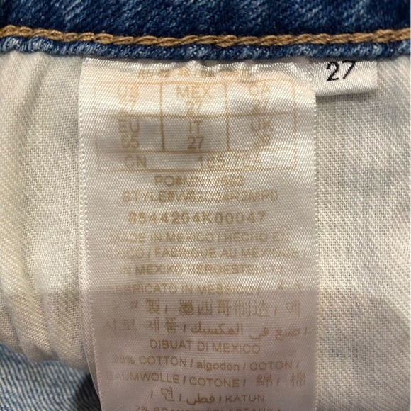 Guess Jean Shorts Embroidered Peek-a-boo Size 27 - Picture 11 of 11